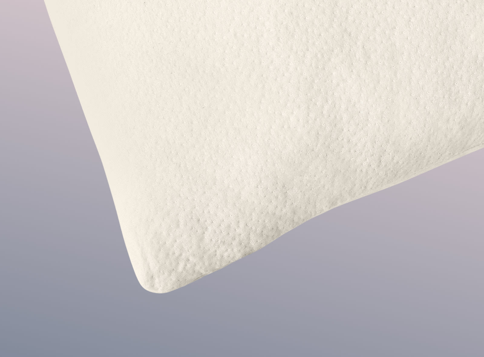 The Birch Organic Pillow on a blue gradient background