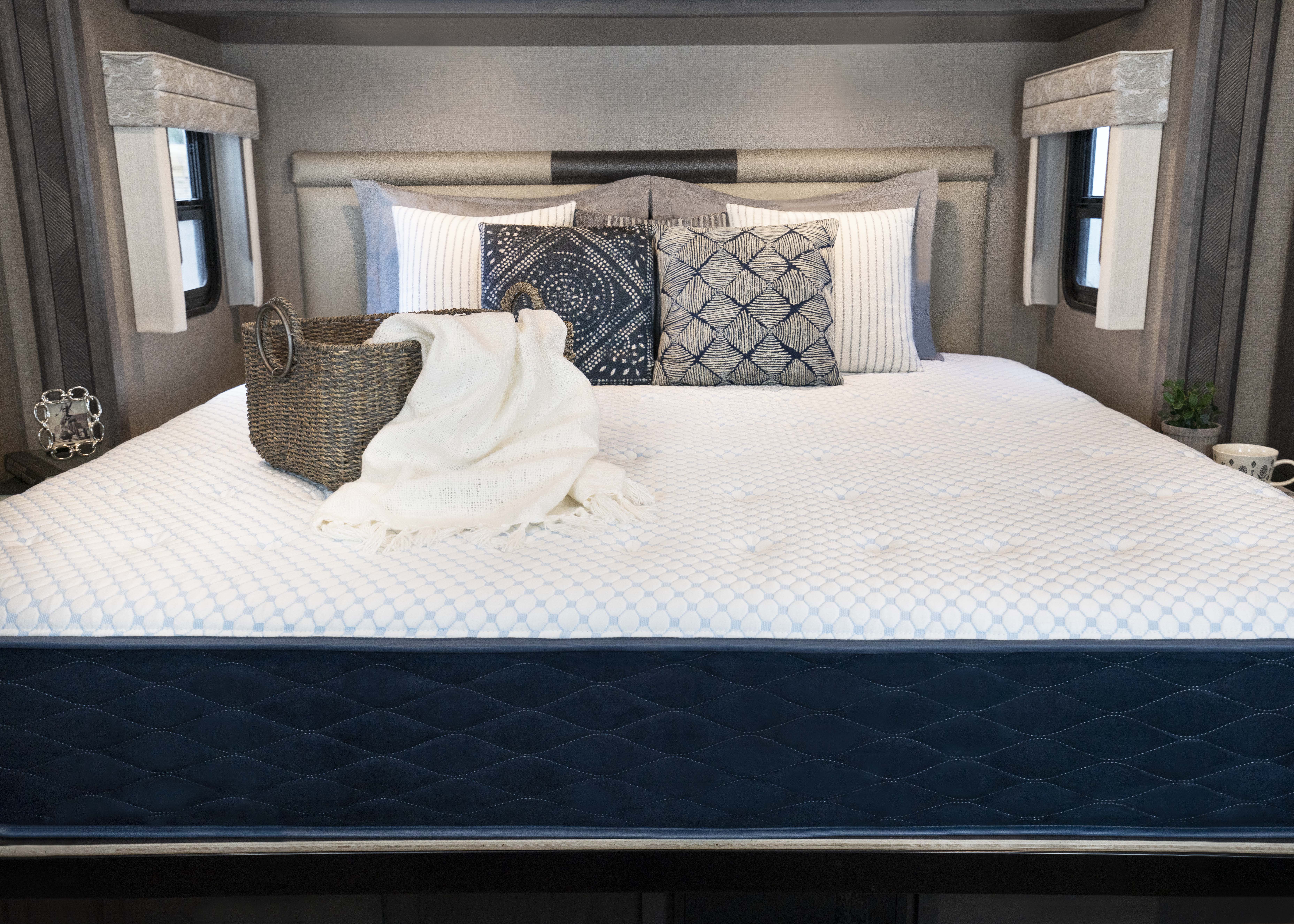 Arctic Dreams RV Mattress by Brooklyn Bedding in RV with pillows