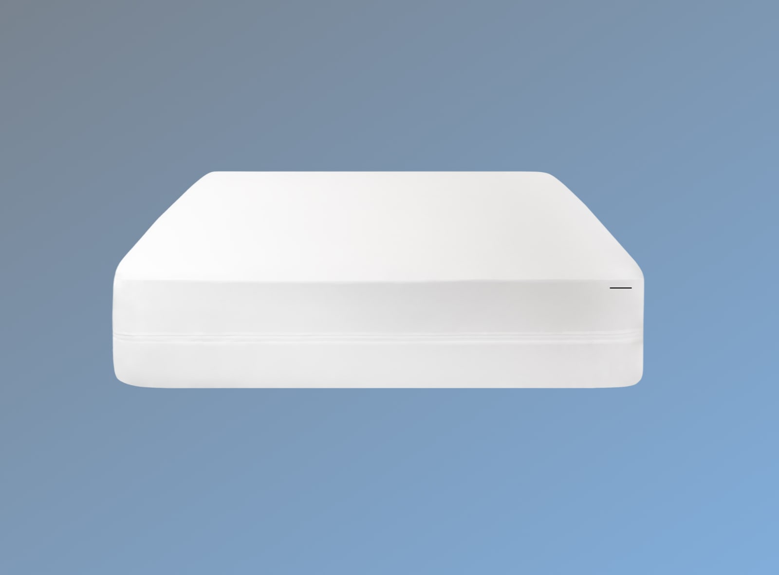 The GlacioTex Waterproof Mattress Encasement on a blue background