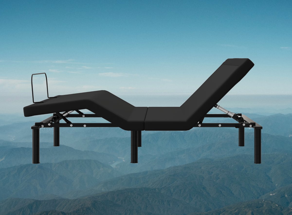 An image of the Adjustable Base on a mountain scene background