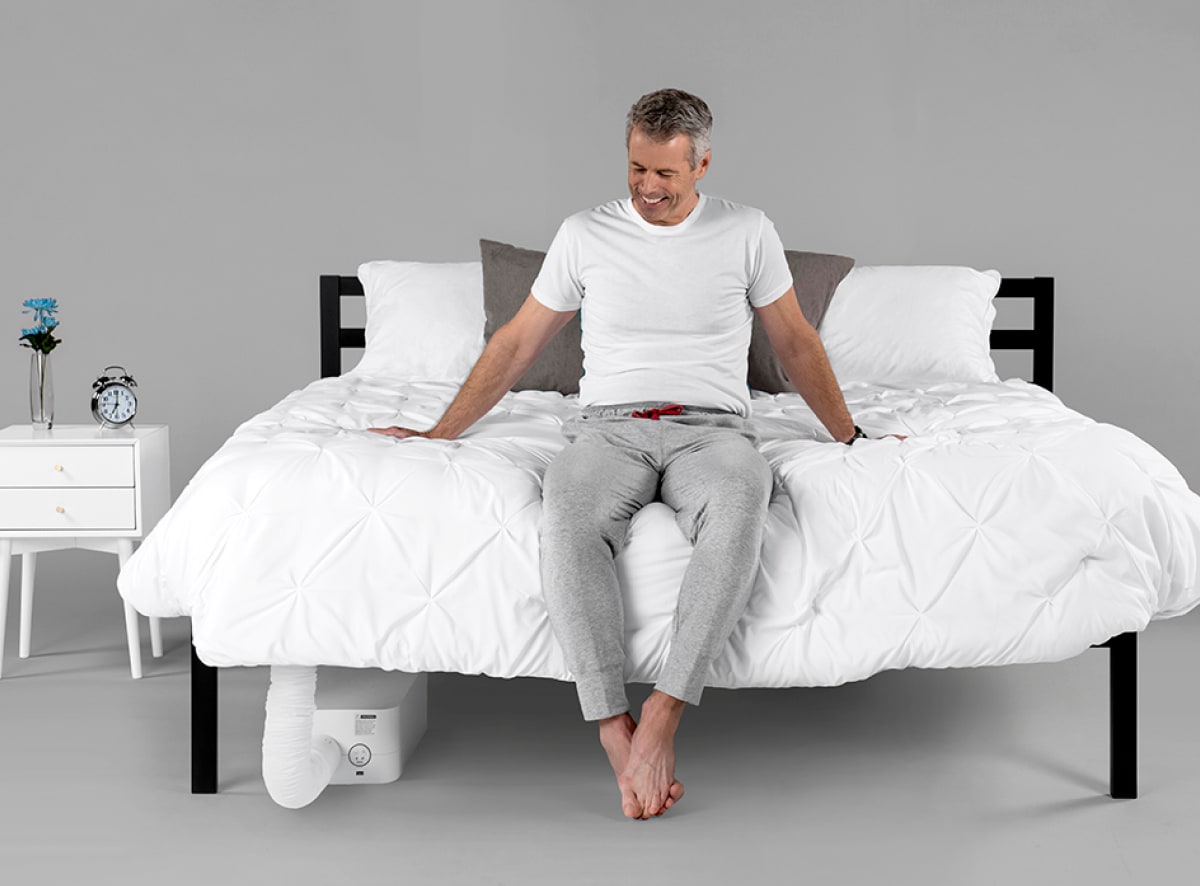 Shop the Bed Jet for your coolest night's sleep