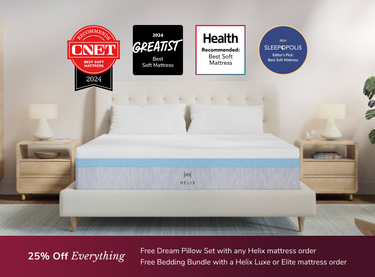 Shop the Helix Sunset Plush Mattress with Pressure Relief Helix Sleep