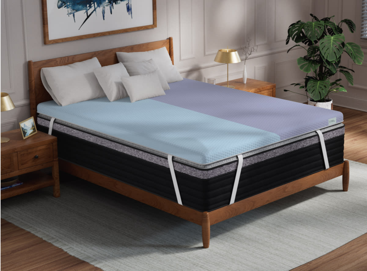 Shop the Dual Comfort Mattress Topper for personalized comfort on both sides of the bed