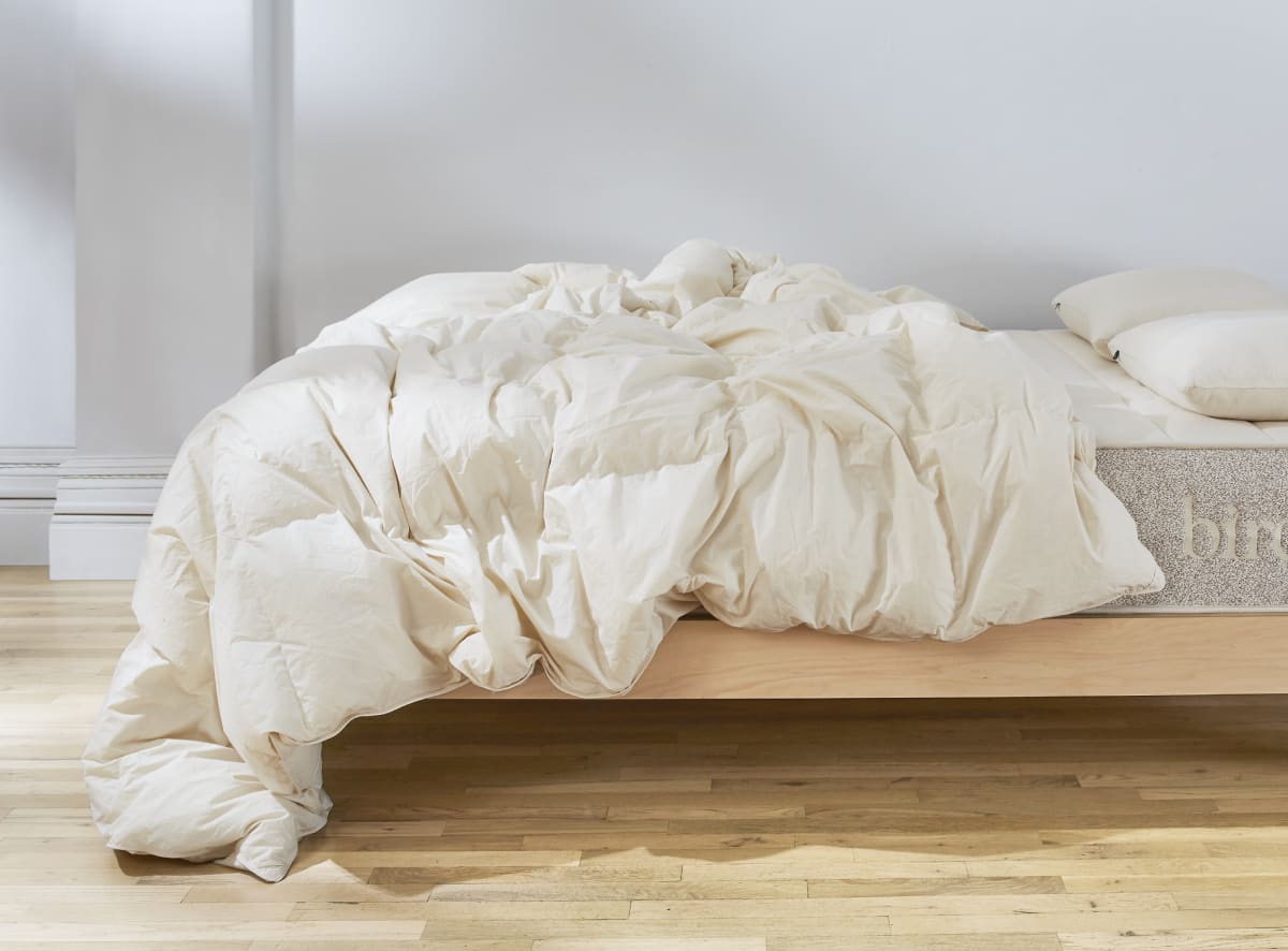 The Natural Down Duvet Insert fill is a mix of 70% White Down with 30 % Wool.