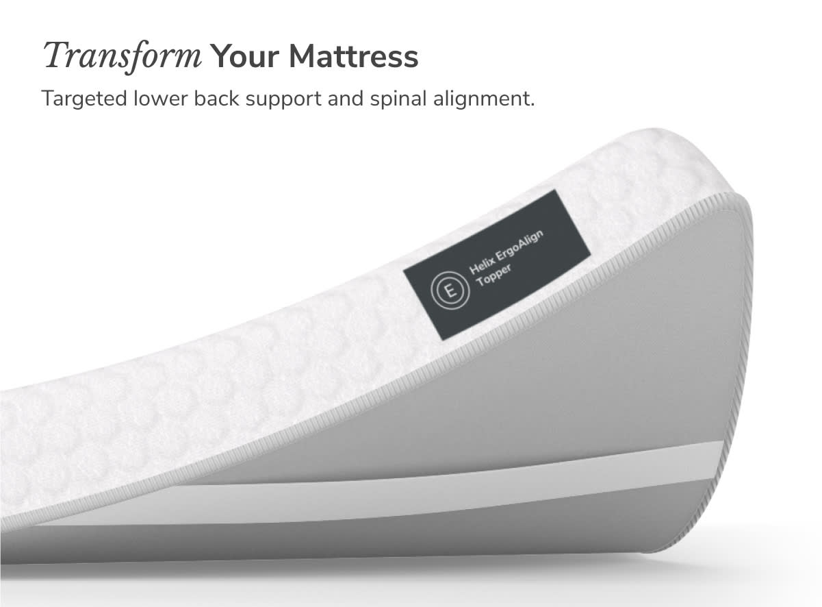 Added targeted lower back support to the surface of any mattress