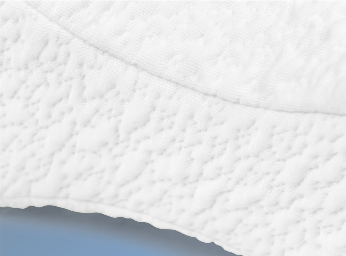 A closeup shot of the Side Sleeper Knee Pillow