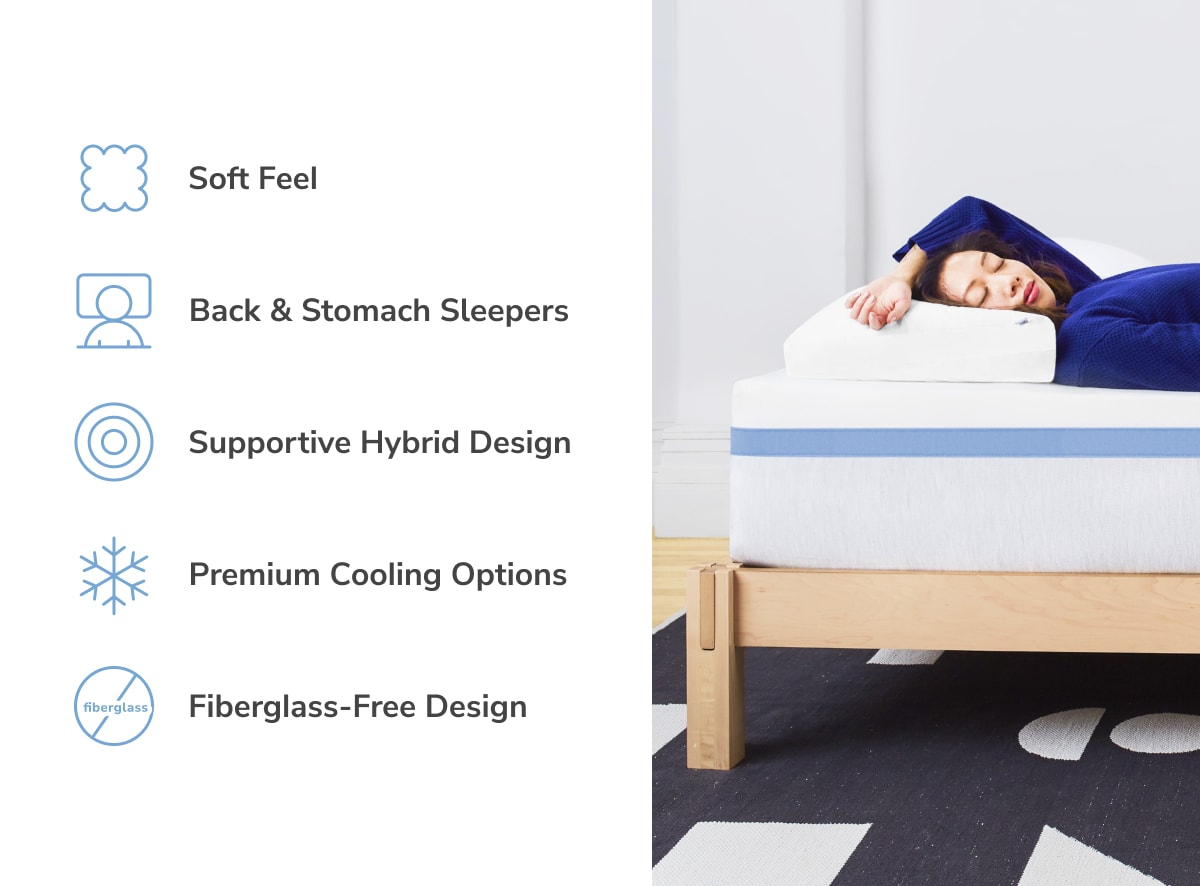 Enjoy a soft feel for back and stomach sleepers