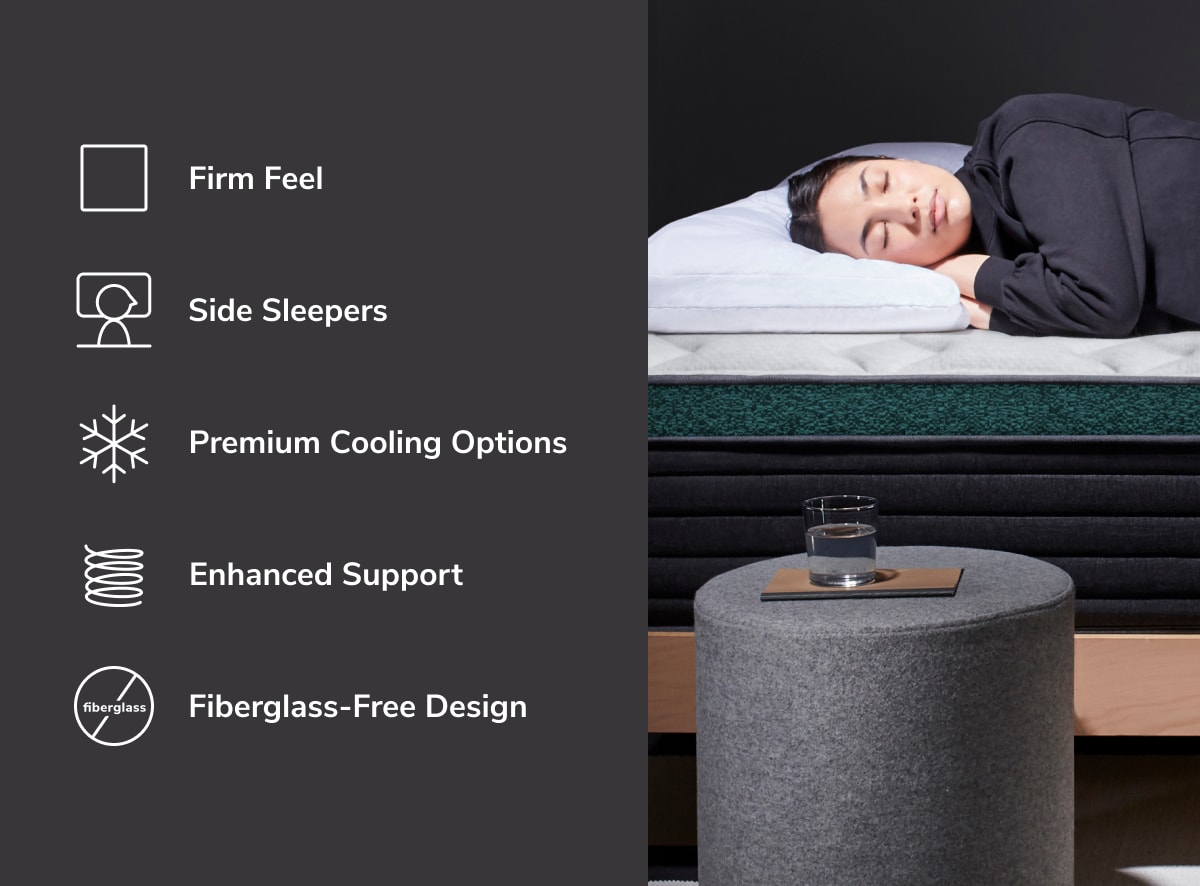 Enjoy a firm feel for side sleepers