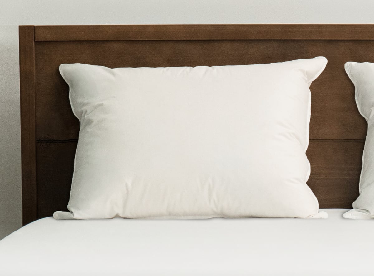 The Down and Feather pillow in a bedroom scene