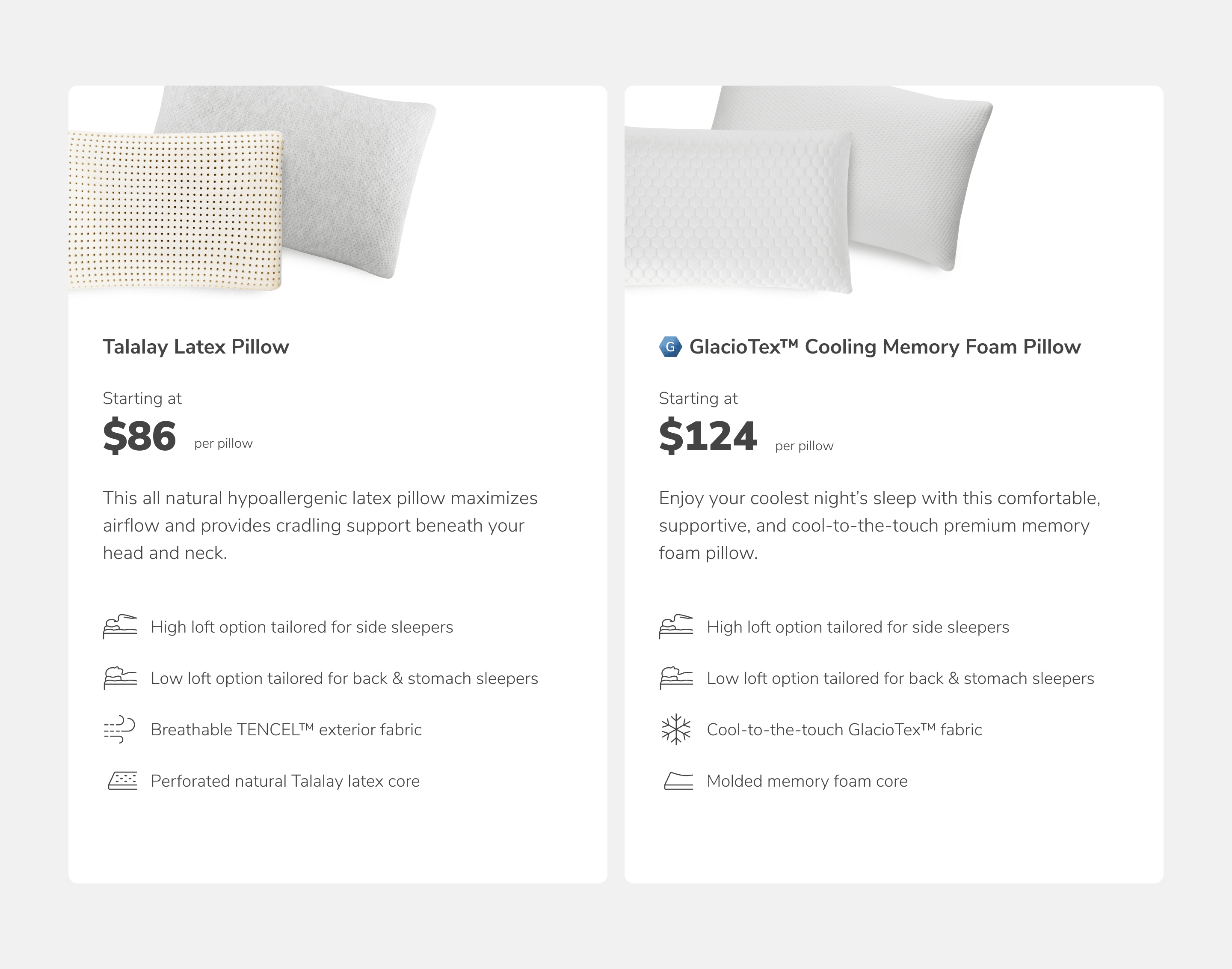 Latex Pillows - Custom Sleep Technology, LLC