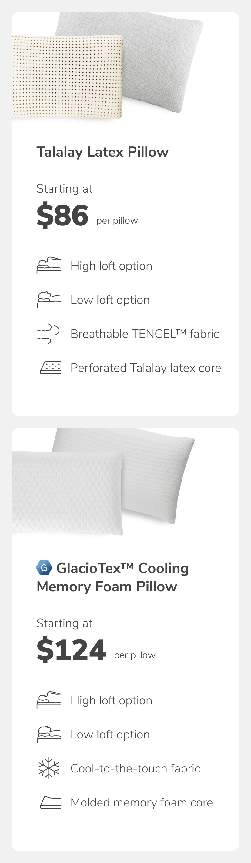 Talalay Latex Pillow – Bear Mattress