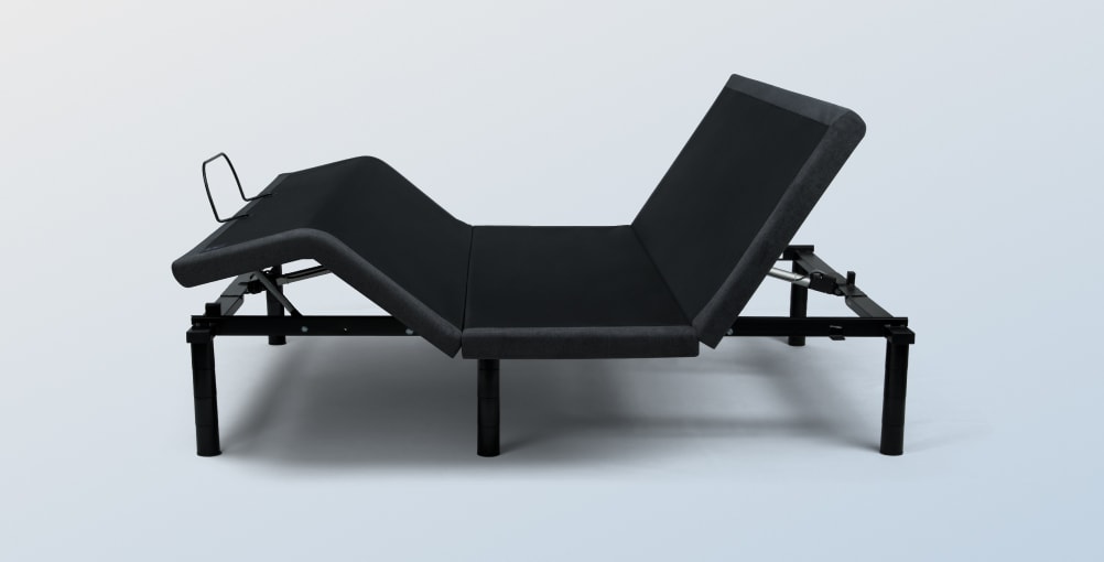 The Helix Adjustable Base on a blue gradient background