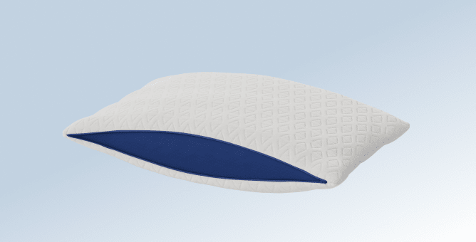 The ComfortAdjust pillow on a light blue gradient background