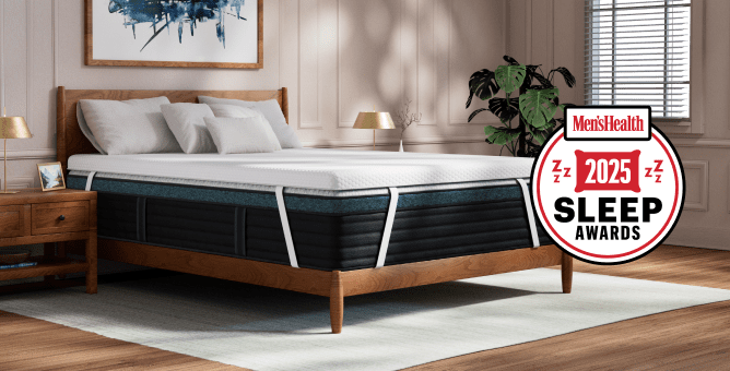 An image of the Premium Mattress Topper featuring a Forbes 2024 award badge