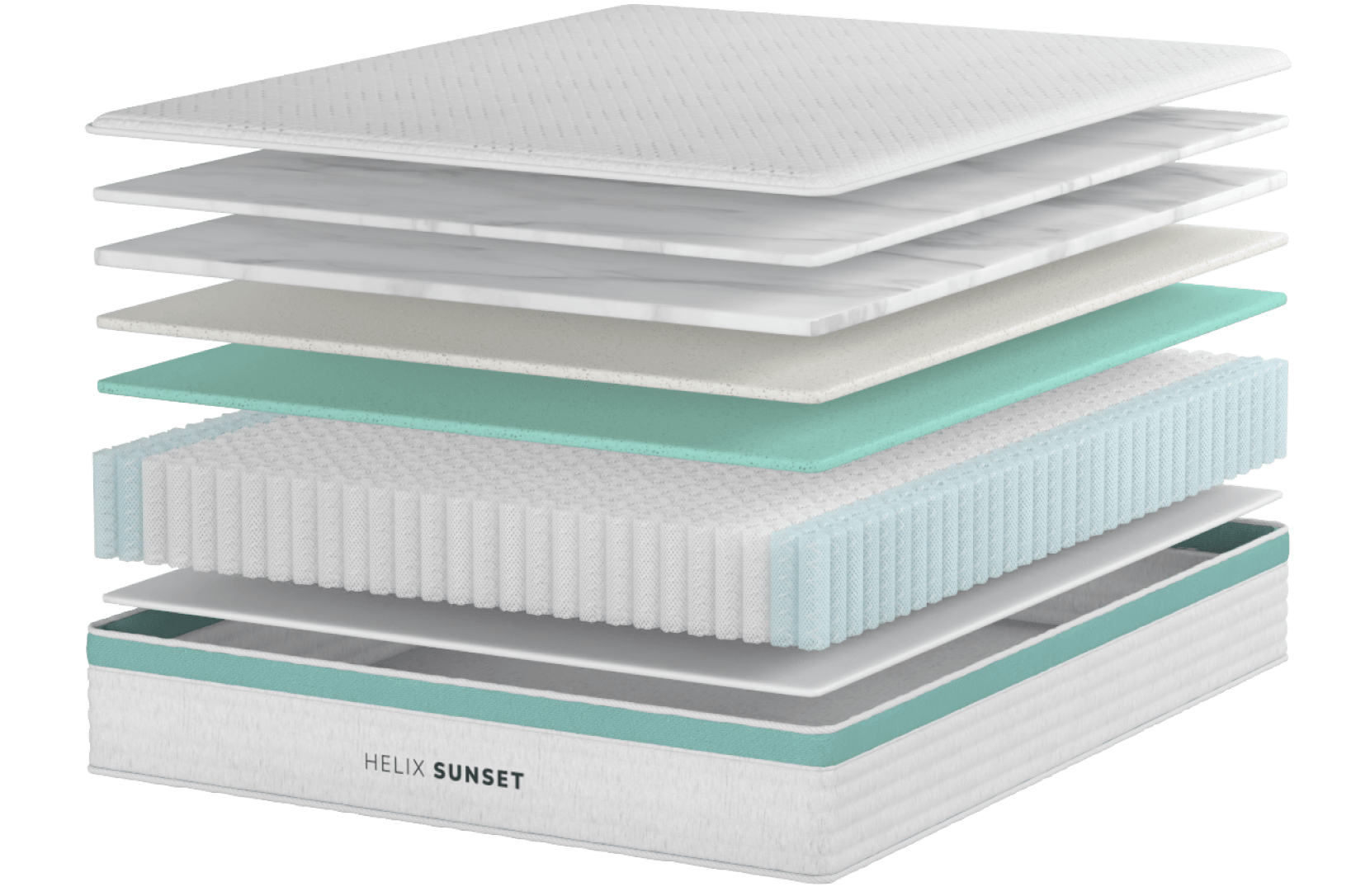 Explore the layers of the Helix Sunset Mattress