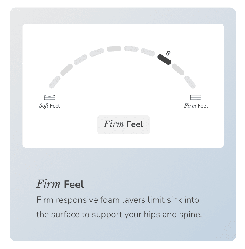 Enjoy a firm feel with the Dawn mattress