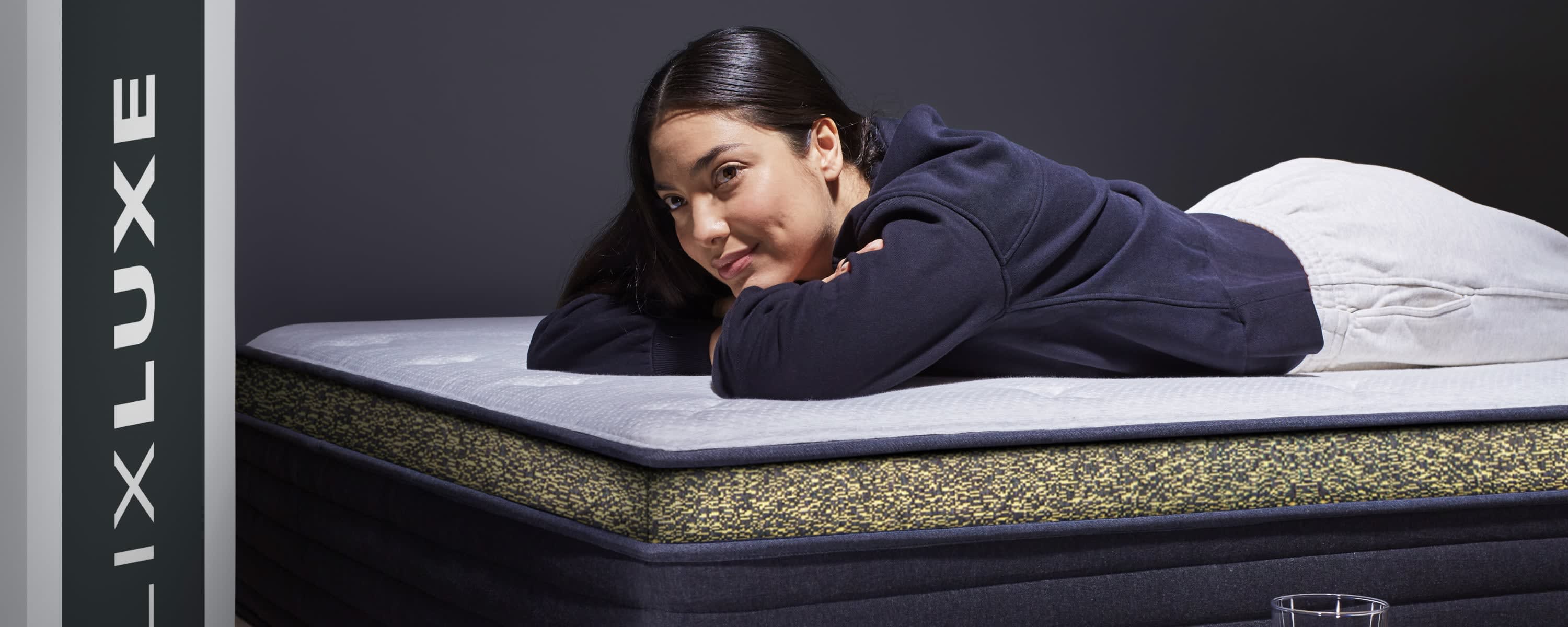 Person laying on Dawn Luxe mattress