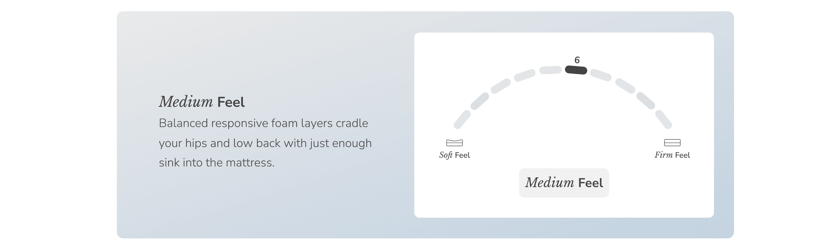 Enjoy a medium feel with the Dusk mattress