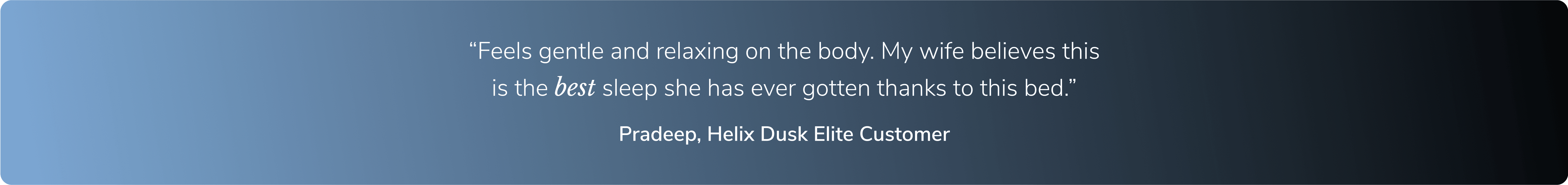 Read a real testimonial from a Helix customer