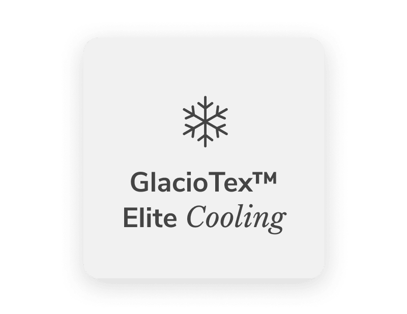 Elite mattresses are made with GlacioTex elite cooling