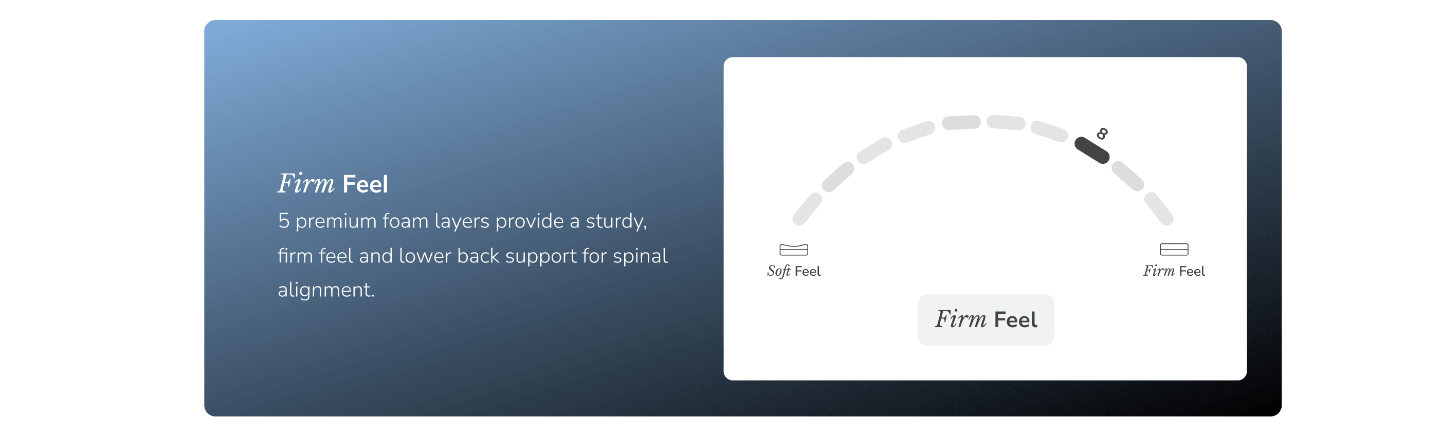 Enjoy a firm feel on the Dawn mattress