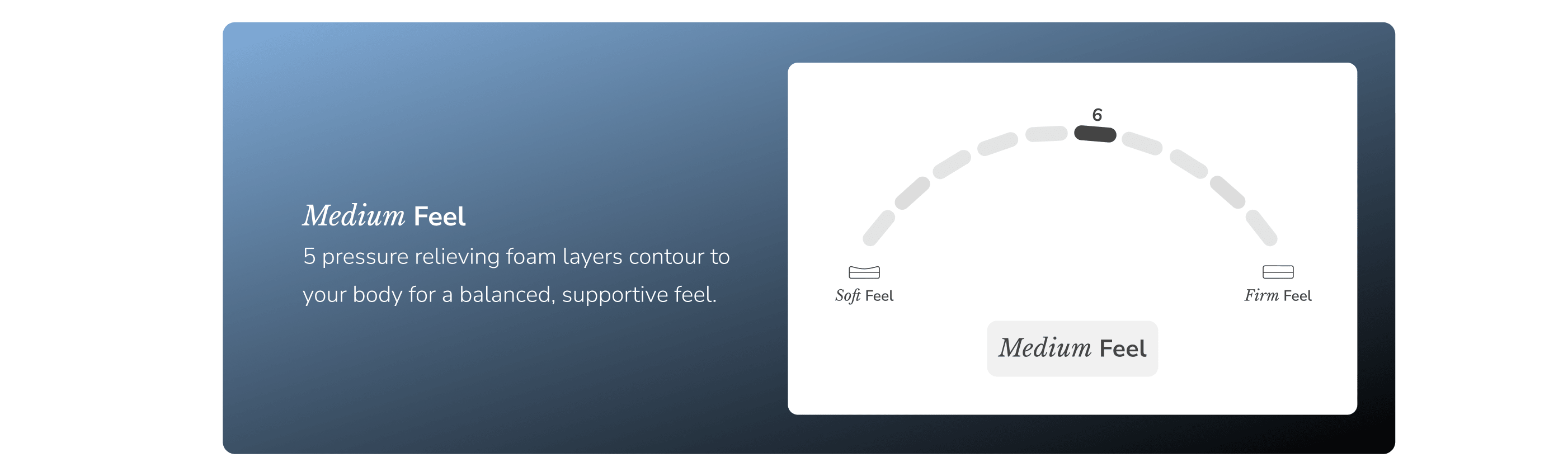 Enjoy a medium feel on the Midnight mattress