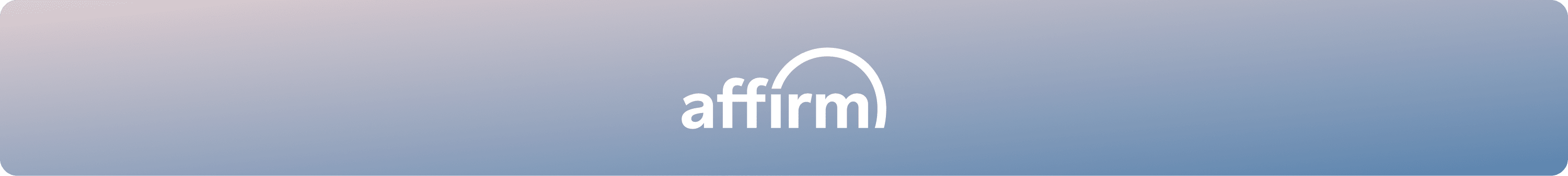 Finance your order with Affirm
