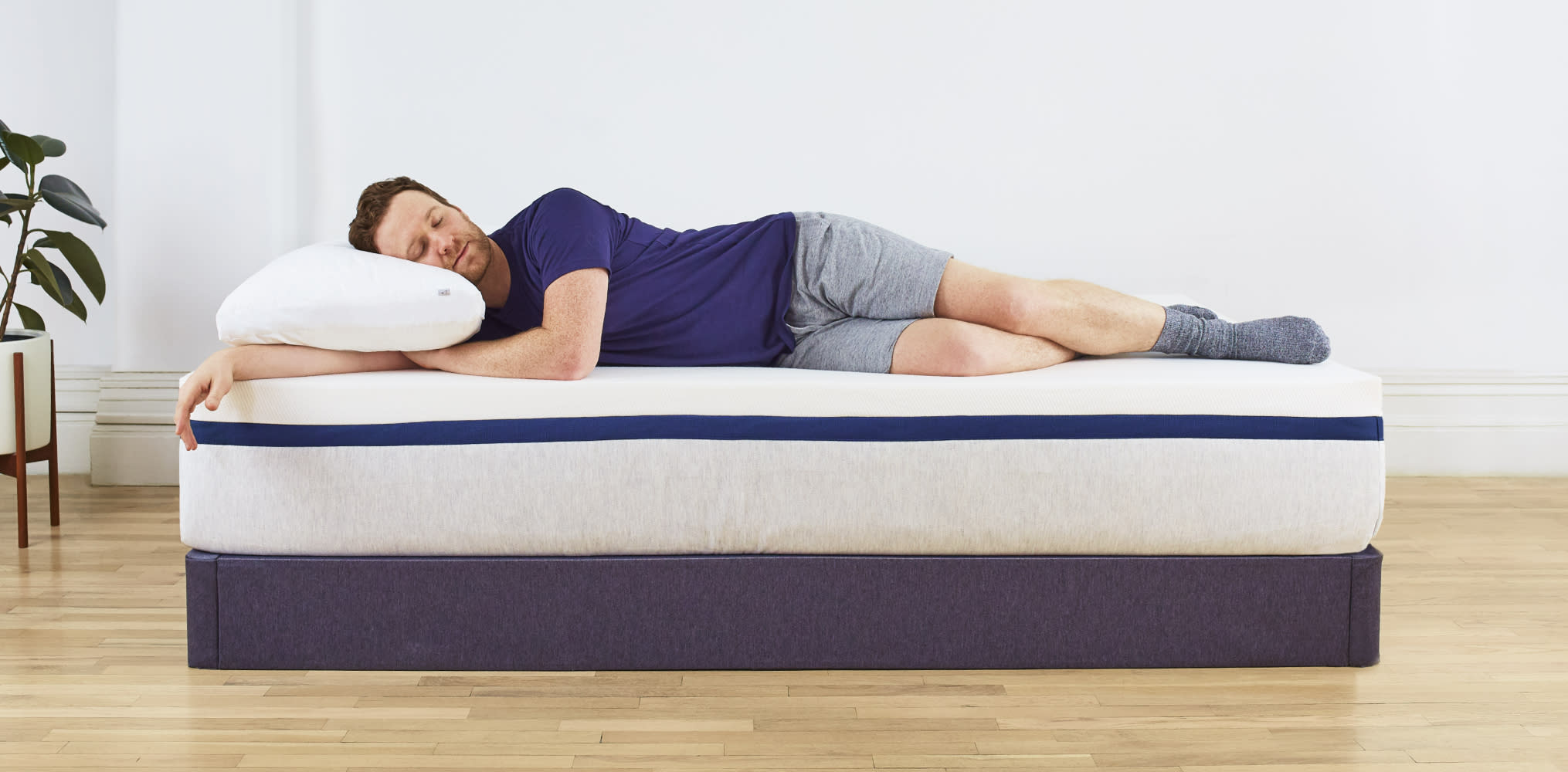 Man on Mattress using the Foundation