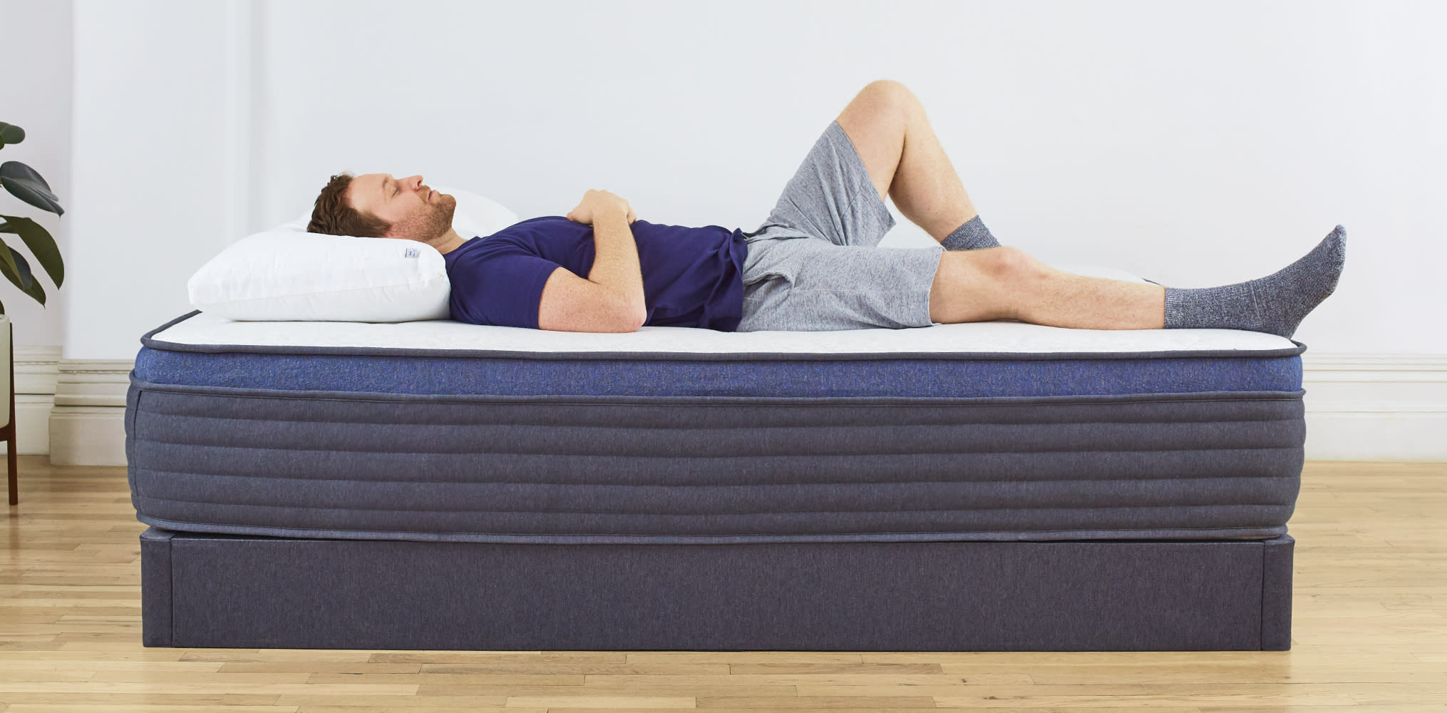 Man on Mattress using the Foundation