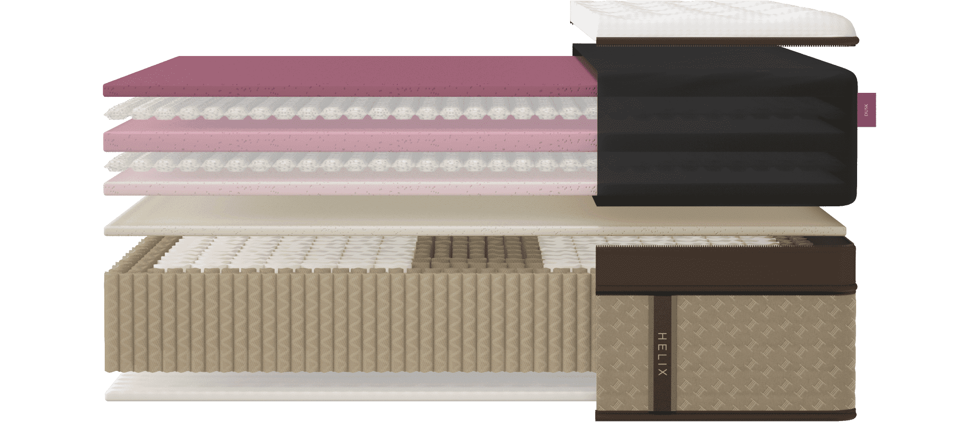 Shop the Helix Dusk Elite Luxury MediumFeel Mattress with Premium