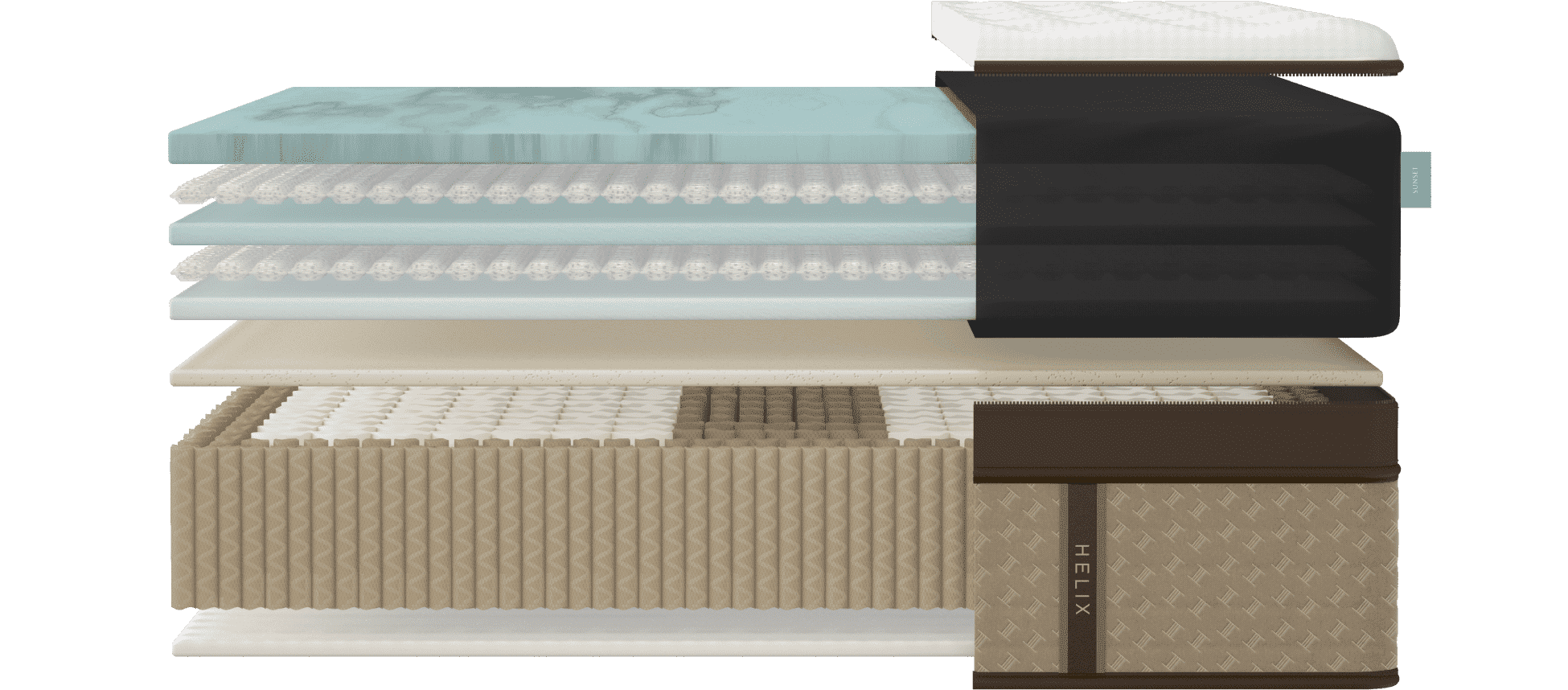 Shop the Helix Sunset Elite Luxury Soft Mattress with Premium Memory