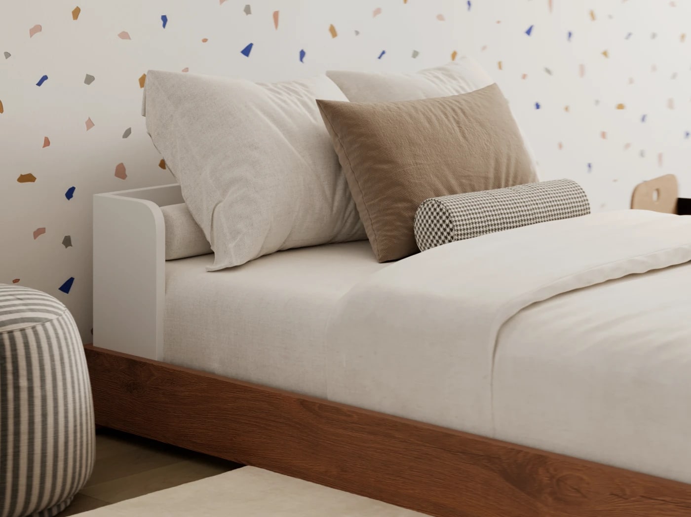 A rendered image of the Bryant toddler floor in a bedroom scene