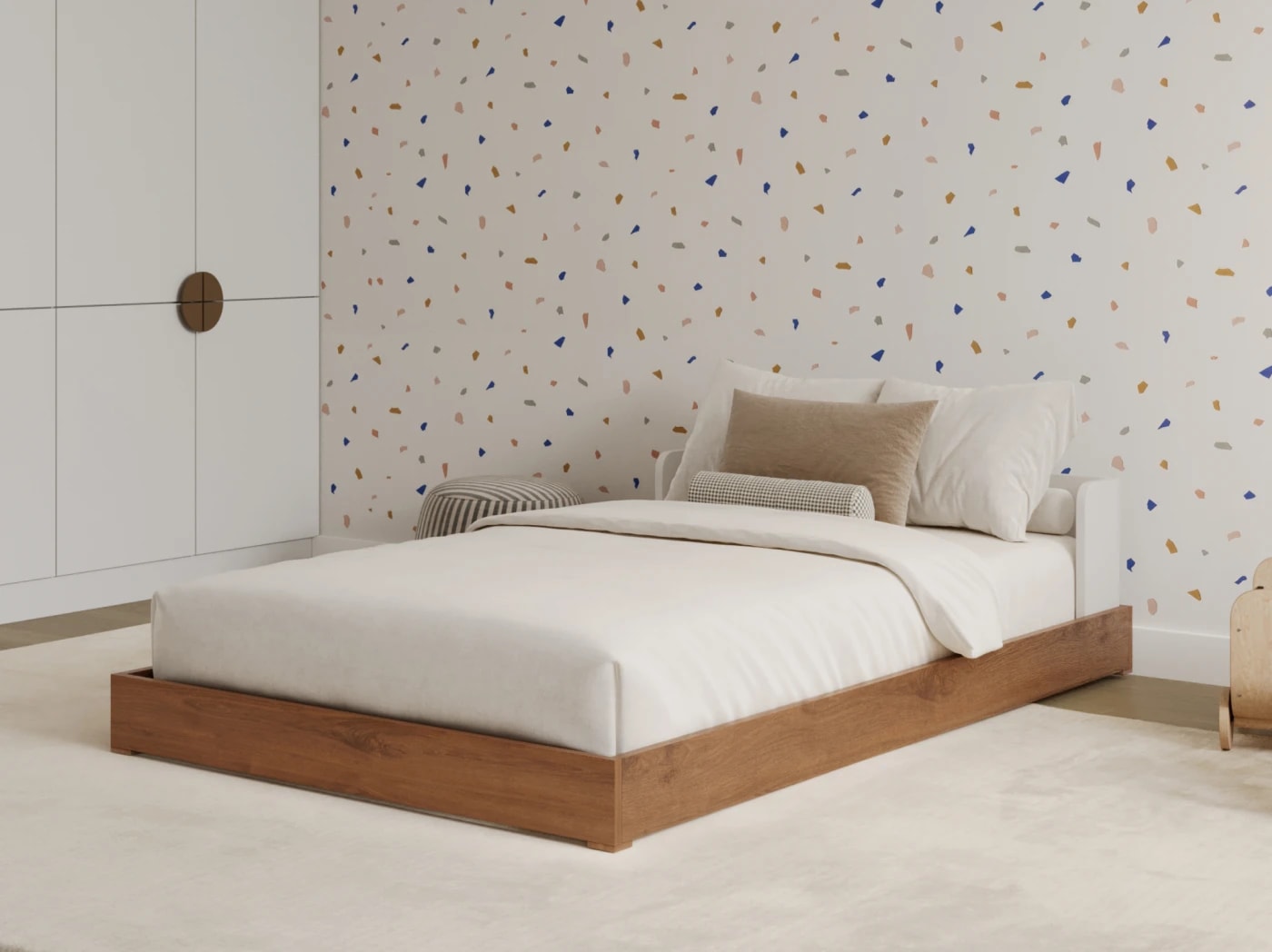 A rendered image of the Bryant toddler floor in a bedroom scene