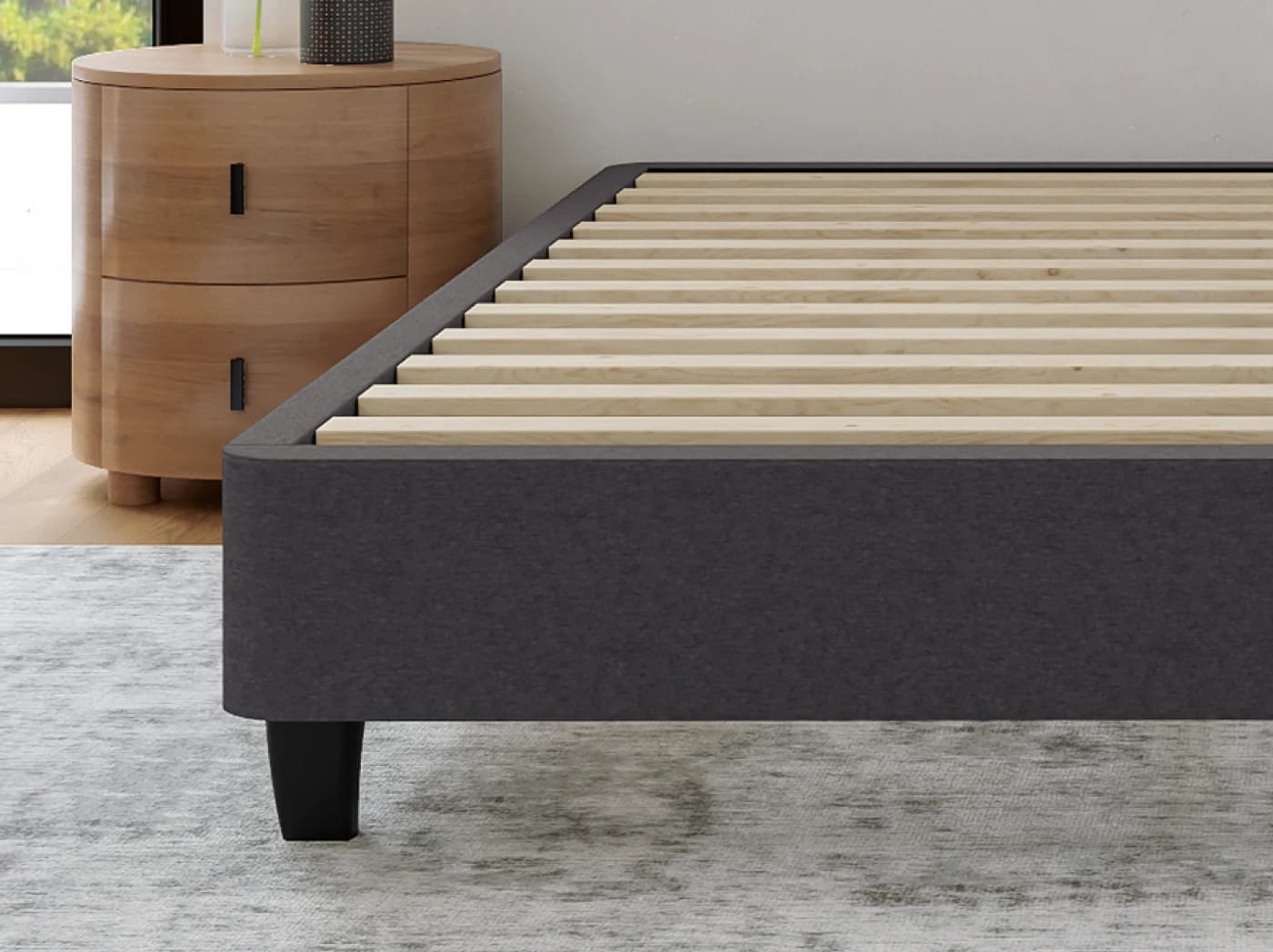 A rendered image of the Natural Helix Foundation in a bedroom scene