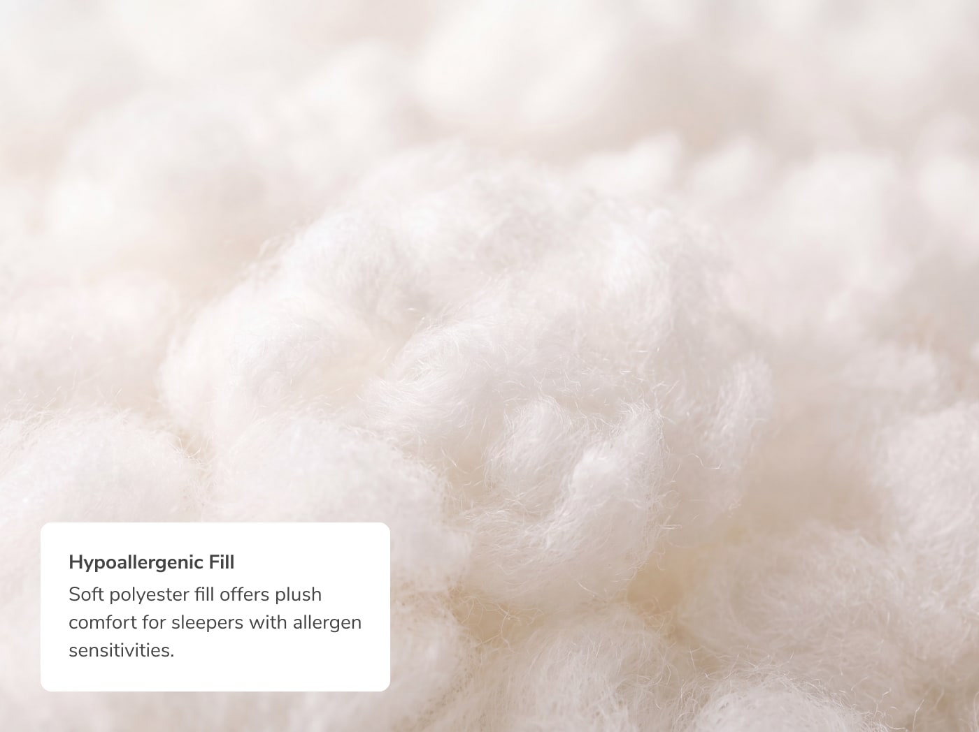 A closeup of the microfiber fill in the Dream Pillow Set