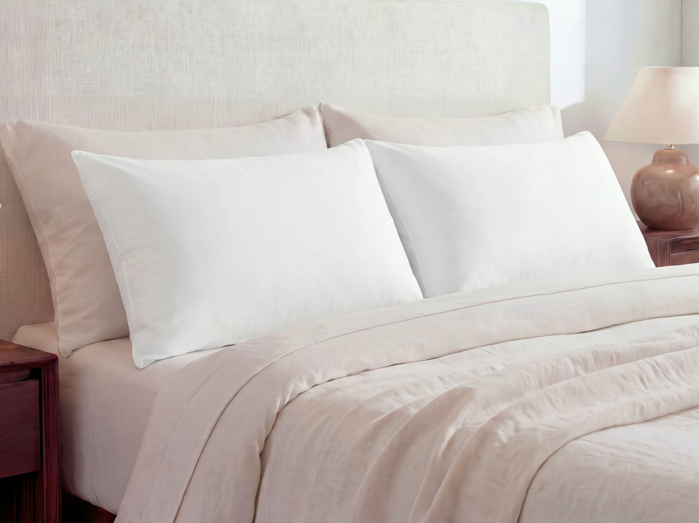 Two Dream Pillows positioned on a bed