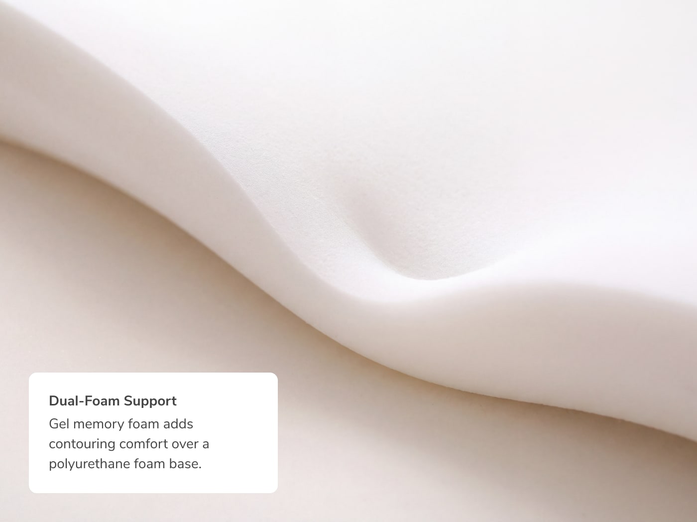 A closeup of the memory foam inside the Wedge Pillow