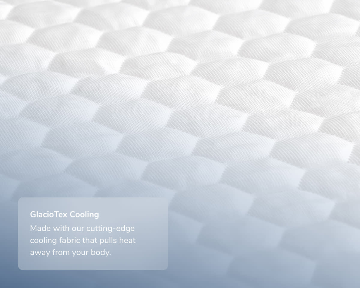 A rendered image showing a closeup of the glaciotex cooling cover