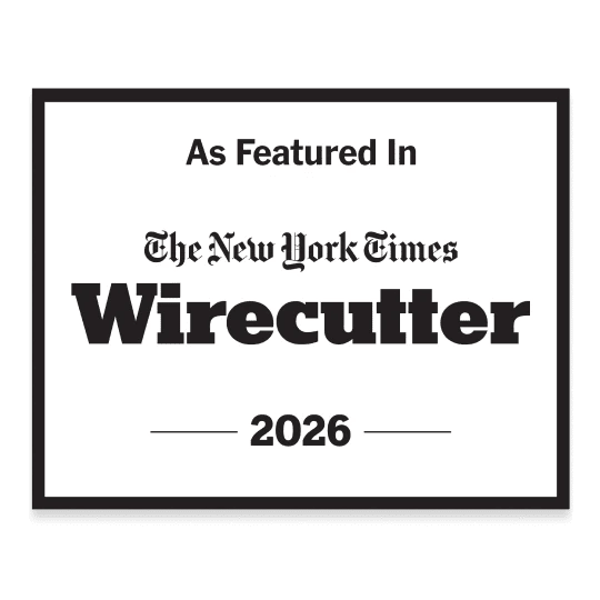 A badge indicating the Helix mattress was featured in the New York Times Wirecutter