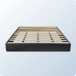 A product image of the Foundation on a blue background gradient