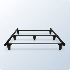 A product image of the Bed Frame on a blue background gradient