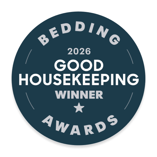 A badge showcasing Helix's award for the Good Housekeeping Bedding Awards 2026