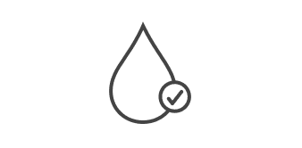 An icon of a drop of water illustrating the Helix Dog Bed is waterproof and machine washable