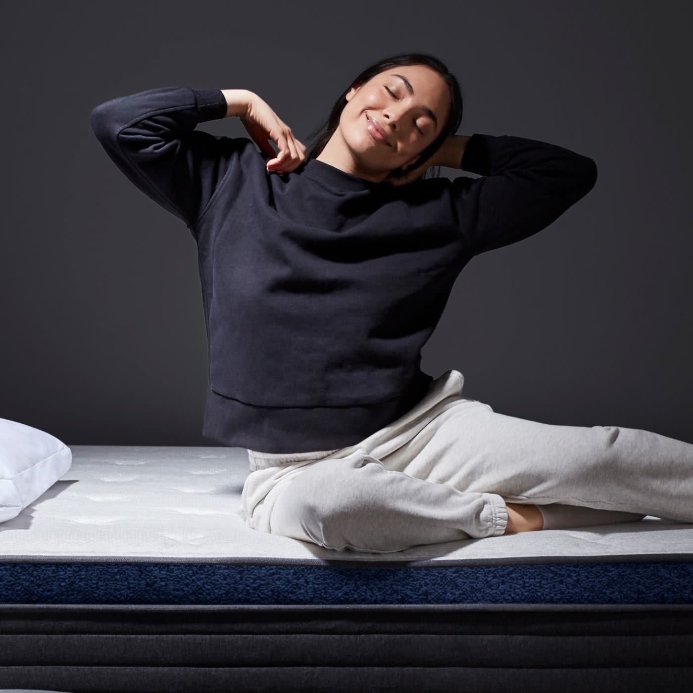 Sleeper on Helix Mattress