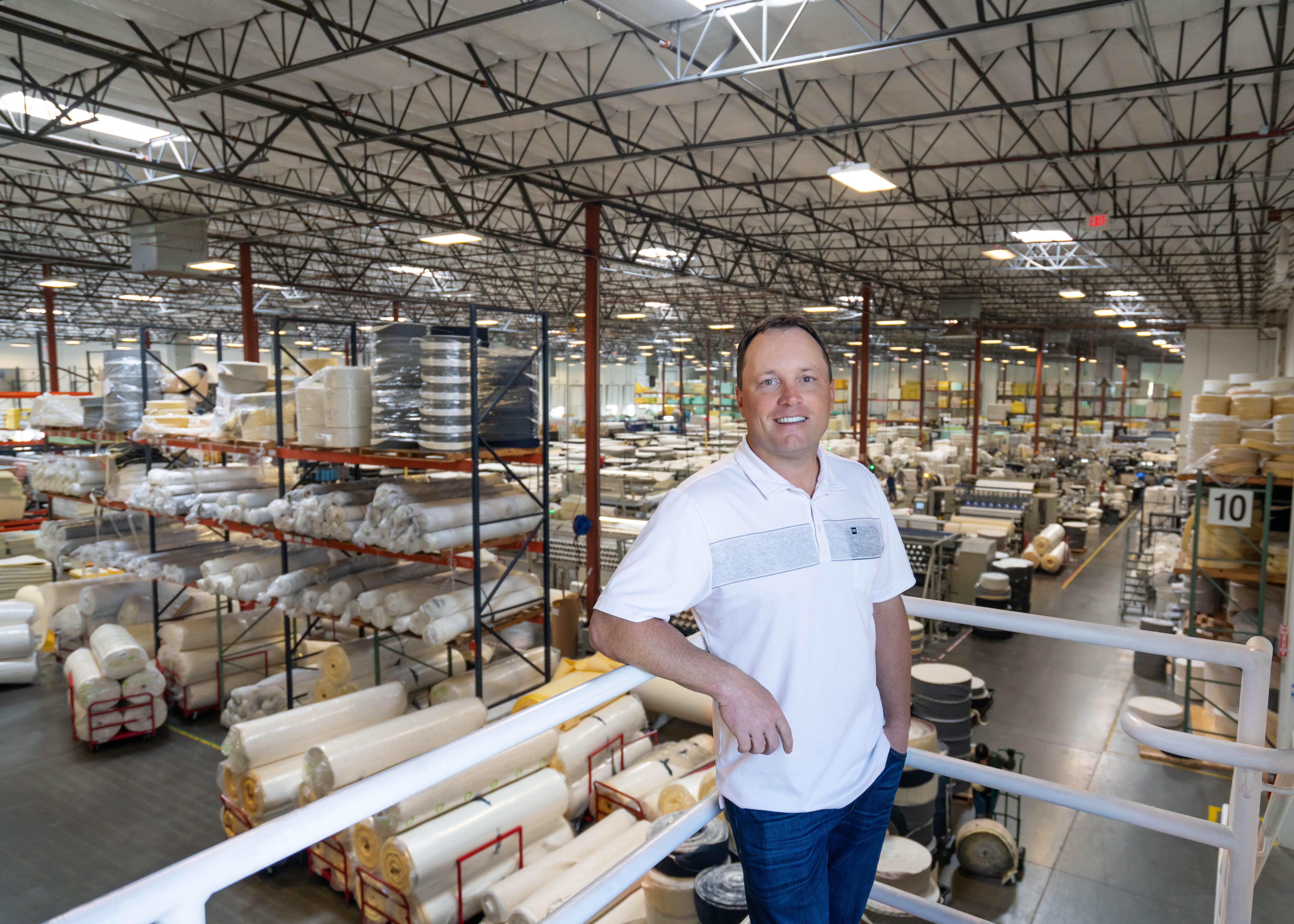 Brooklyn Bedding Owner John Merwin in the Phoenix Arizona Factory