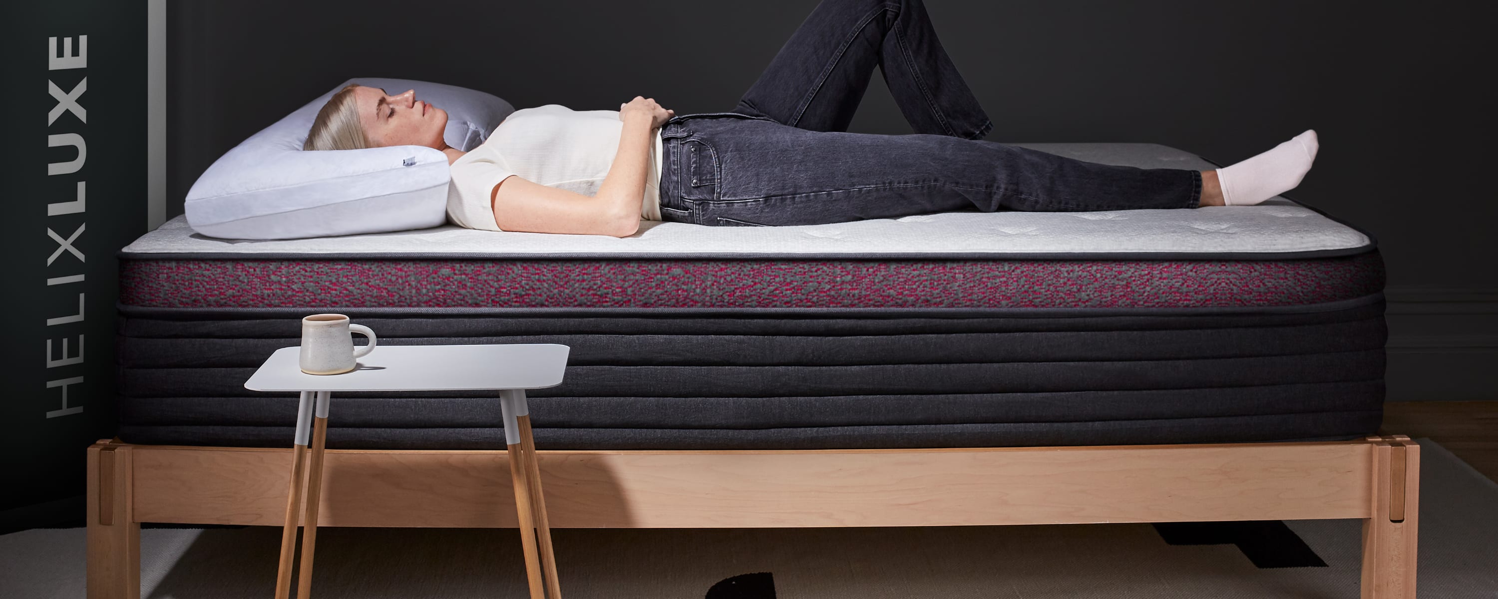 Sleepers laying on Helix Luxe Mattress