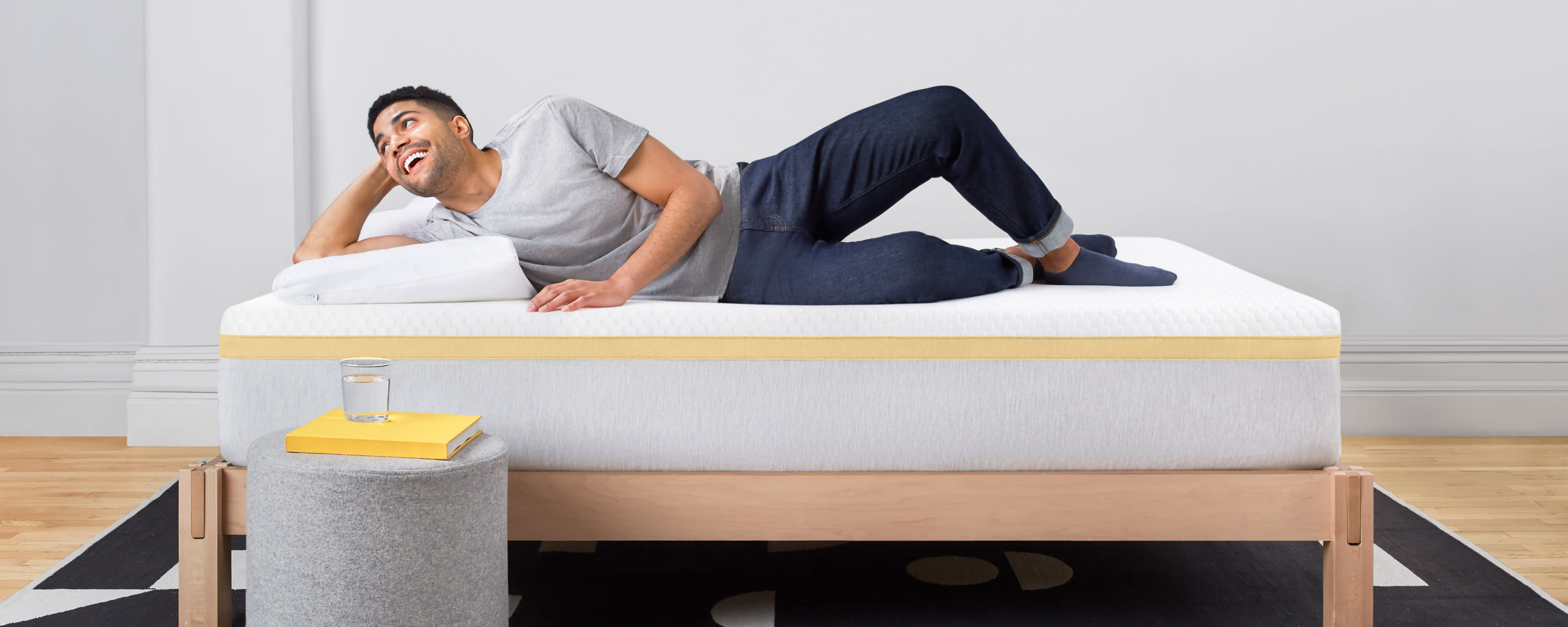 Man-laying-on-Helix-mattress