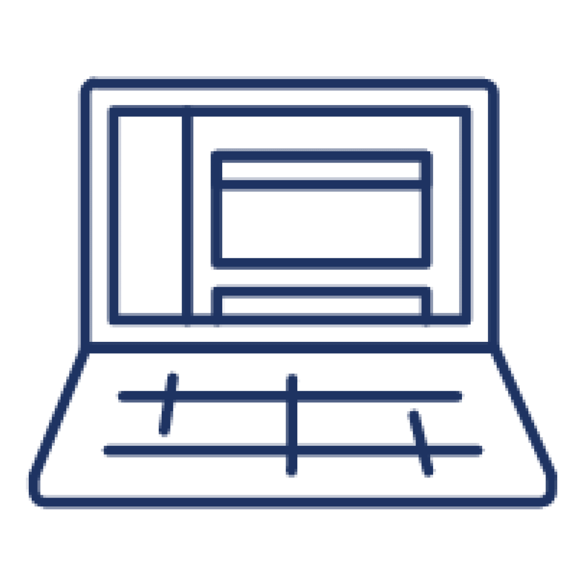 Dark blue laptop icon