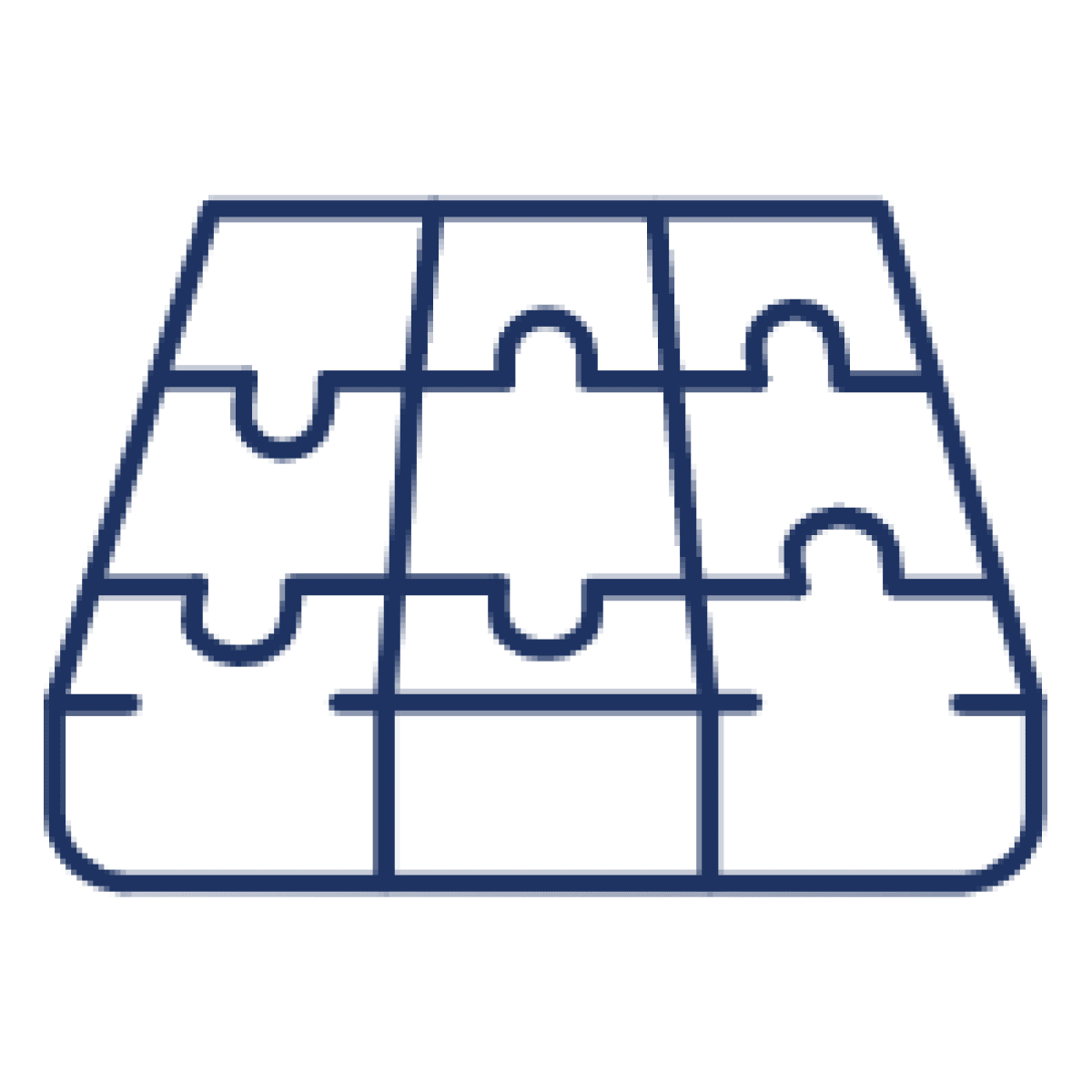 Dark blue mattress puzzle icon