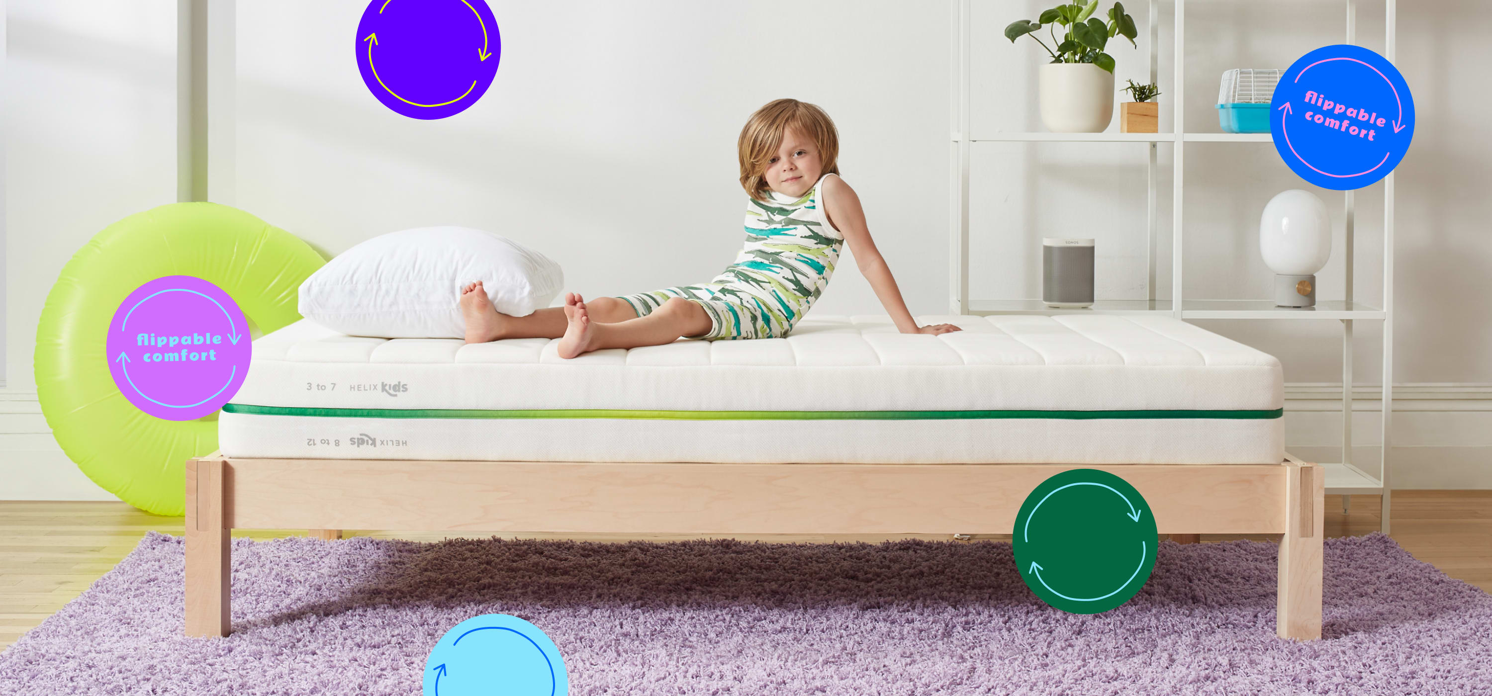 Helix Kids Mattress with Illustrated stickers